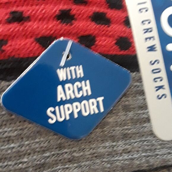 NWT Athletic Crew Socks Game Sport Black & Red Socks 4 pair sz 3-9 - Picture 7 of 8